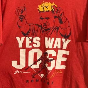 Yes Way, Jose! Red & Blue Ramirez Baseball Shirt